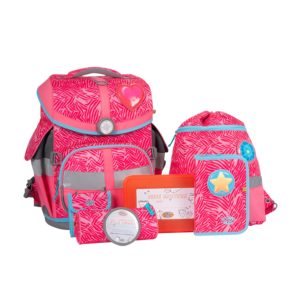 Schulranzenset School Mood TimelessAir Camilla, Motiv Herz, pink