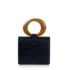 Schultertasche Abbey black-croco